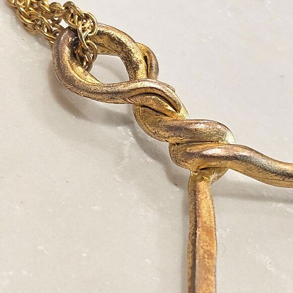 Fairycore Magic Moonstone Boho Art Nouveau Fringe Pendant Necklace Matte Gold - Picture 2 of 6